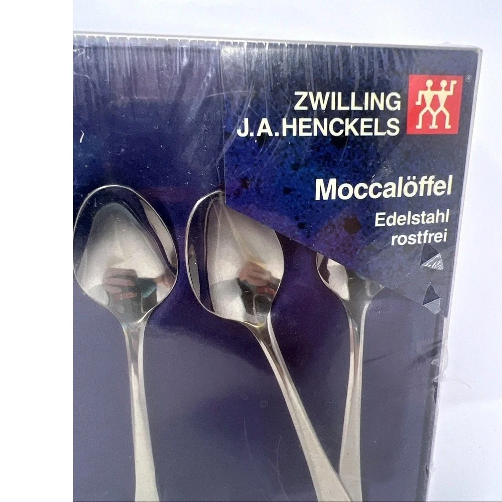 Zwilling J.A. Henckels Mocca Espresso Spoons Set of 6 NOS 02757-127 Rare Vintage